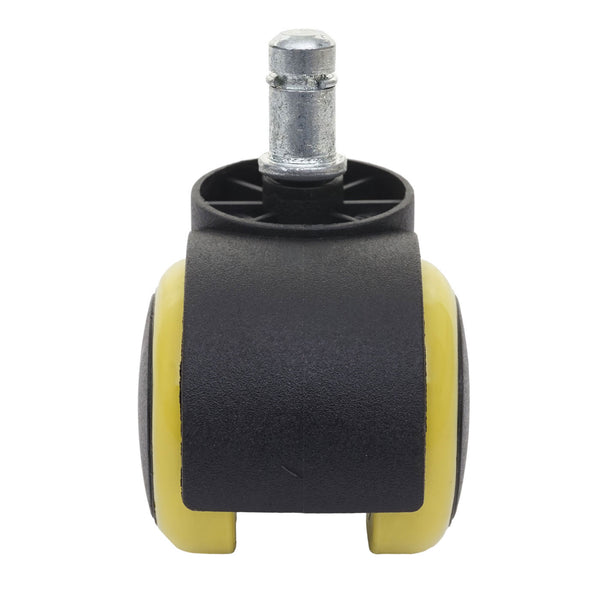 5x Hartbodenrollen Bürostuhl-Rollen 150kg belastbar 50mm gelb