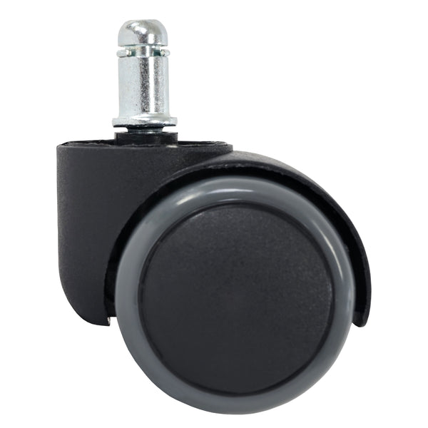5x Hartbodenrollen Bürostuhl-Rollen 150kg belastbar 50mm grau