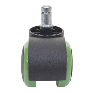 5x Hartbodenrollen Bürostuhl-Rollen 150kg belastbar 50mm grün
