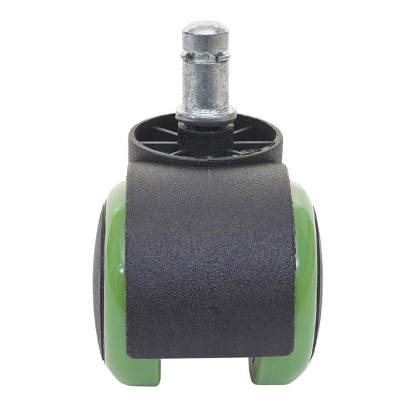 5x Hartbodenrollen Bürostuhl-Rollen 150kg belastbar 50mm grün