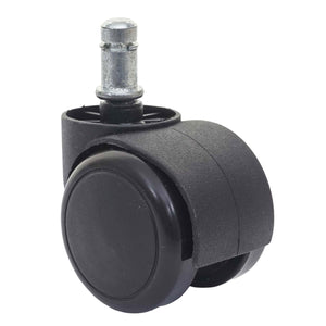 5x Hartbodenrollen Bürostuhl-Rollen 150kg belastbar 50mm schwarz