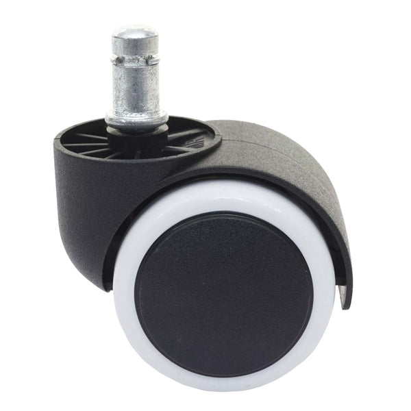 5x Hartbodenrollen Bürostuhl-Rollen 150kg belastbar 50mm weiss