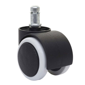 5x Hartbodenrollen Bürostuhl-Rollen 150kg belastbar 50mm weiss
