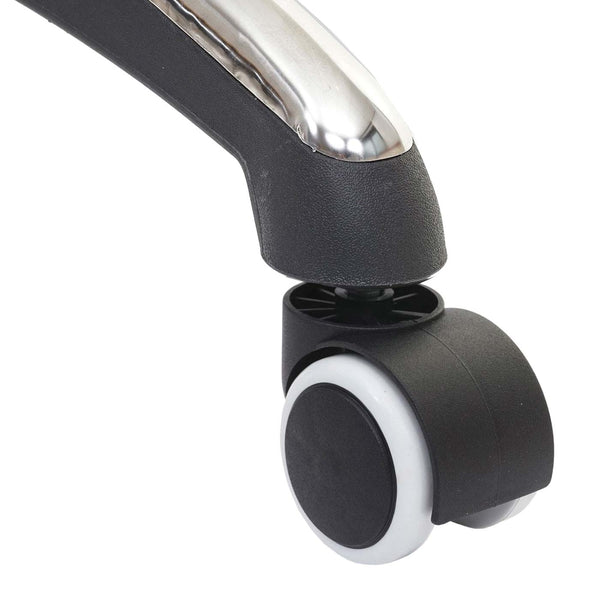 5x Hartbodenrollen Bürostuhl-Rollen 150kg belastbar 50mm weiss