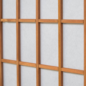 6-panel wooden room divider, brown