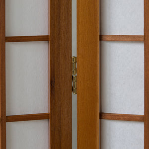 6-panel wooden room divider, brown