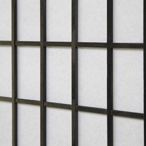 6-panel wooden room divider, black