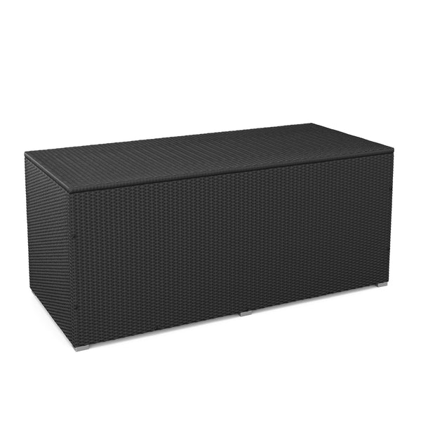 Rattan Kissenbox SINA 190x90x85 cm schwarz