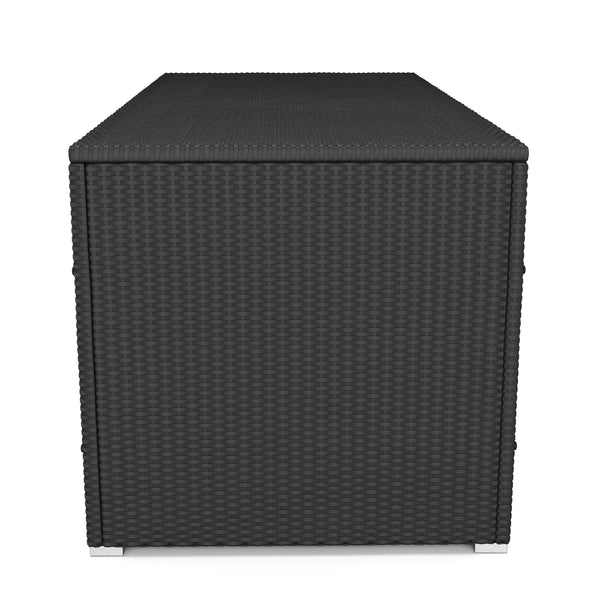 Rattan Kissenbox SINA 190x90x85 cm schwarz