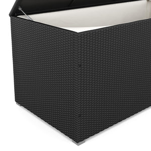 Rattan Kissenbox SINA 190x90x85 cm schwarz