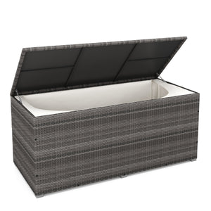 Rattan Kissenbox SINA 190x90x85 cm grau