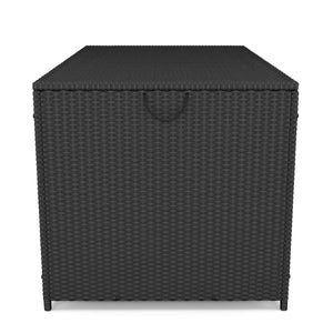 Rattan Kissenbox ZOE 150 x 80 x 85 cm schwarz