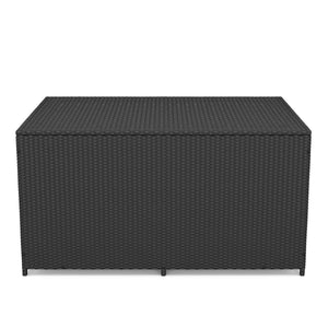 Rattan Kissenbox ZOE 150 x 80 x 85 cm schwarz