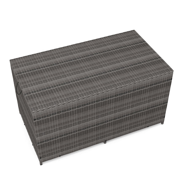 Coffre à coussin en rotin ZOE 150 x 80 x 85 cm gris 