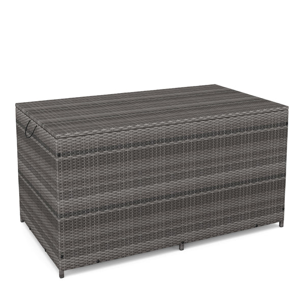 Coffre à coussin en rotin ZOE 150 x 80 x 85 cm gris 