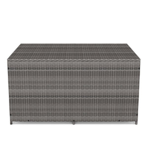 Coffre à coussin en rotin ZOE 150 x 80 x 85 cm gris 