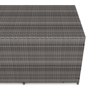 Coffre à coussin en rotin ZOE 150 x 80 x 85 cm gris 