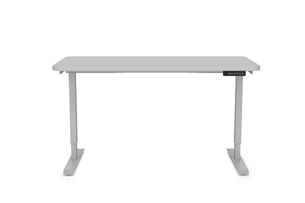 Bureau assis-debout électrique, gris, 120 x 60 cm