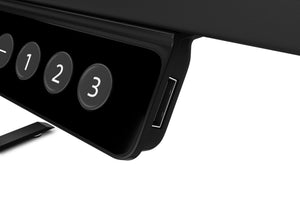 Electric standing desk, black, 120 x 60 cm
