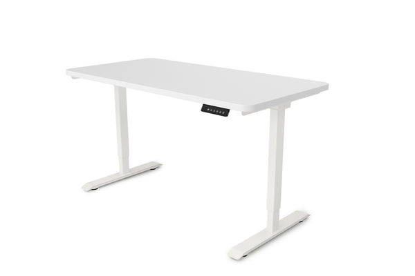 Electric standing desk, white, 120 x 60 cm
