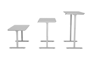 Bureau assis-debout électrique, gris, 120 x 60 cm