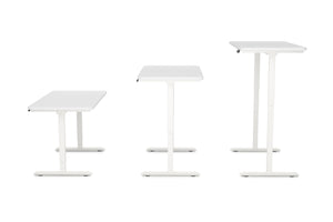 Electric standing desk, white, 120 x 60 cm