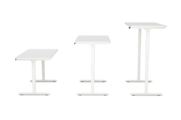 Electric standing desk, white, 120 x 60 cm