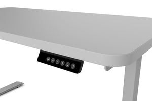 Bureau assis-debout électrique, gris, 120 x 60 cm