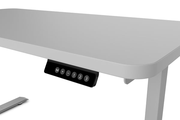 Bureau assis-debout électrique, gris, 120 x 60 cm