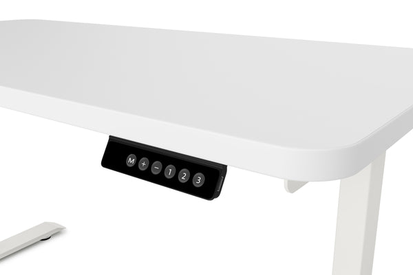 Electric standing desk, white, 120 x 60 cm