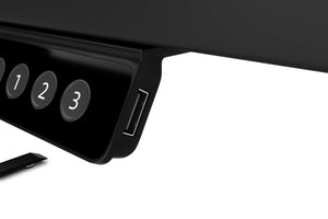 Electric standing desk, black, 140 x 70 cm