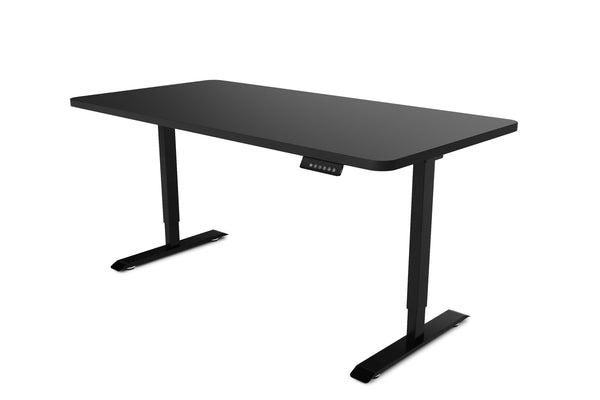 Electric standing desk, black, 140 x 70 cm