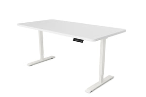 Bureau assis-debout électrique, blanc, 140 x 70 cm