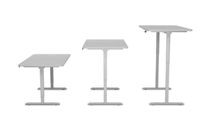 Bureau assis-debout électrique, gris, 140 x 70 cm