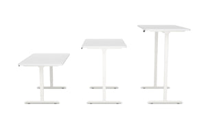 Bureau assis-debout électrique, blanc, 140 x 70 cm