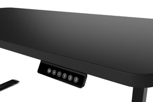 Electric standing desk, black, 140 x 70 cm