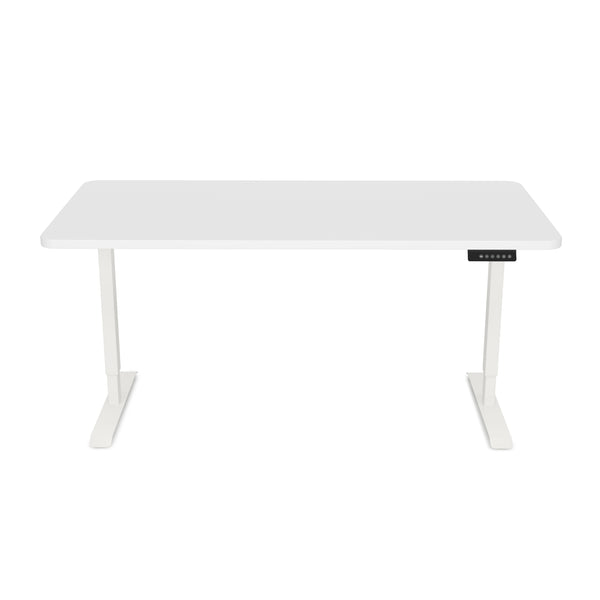 Bureau assis-debout électrique, blanc, 140 x 70 cm