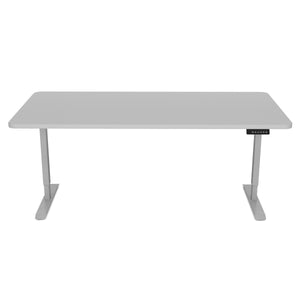 Bureau assis-debout électrique, gris, 140 x 70 cm