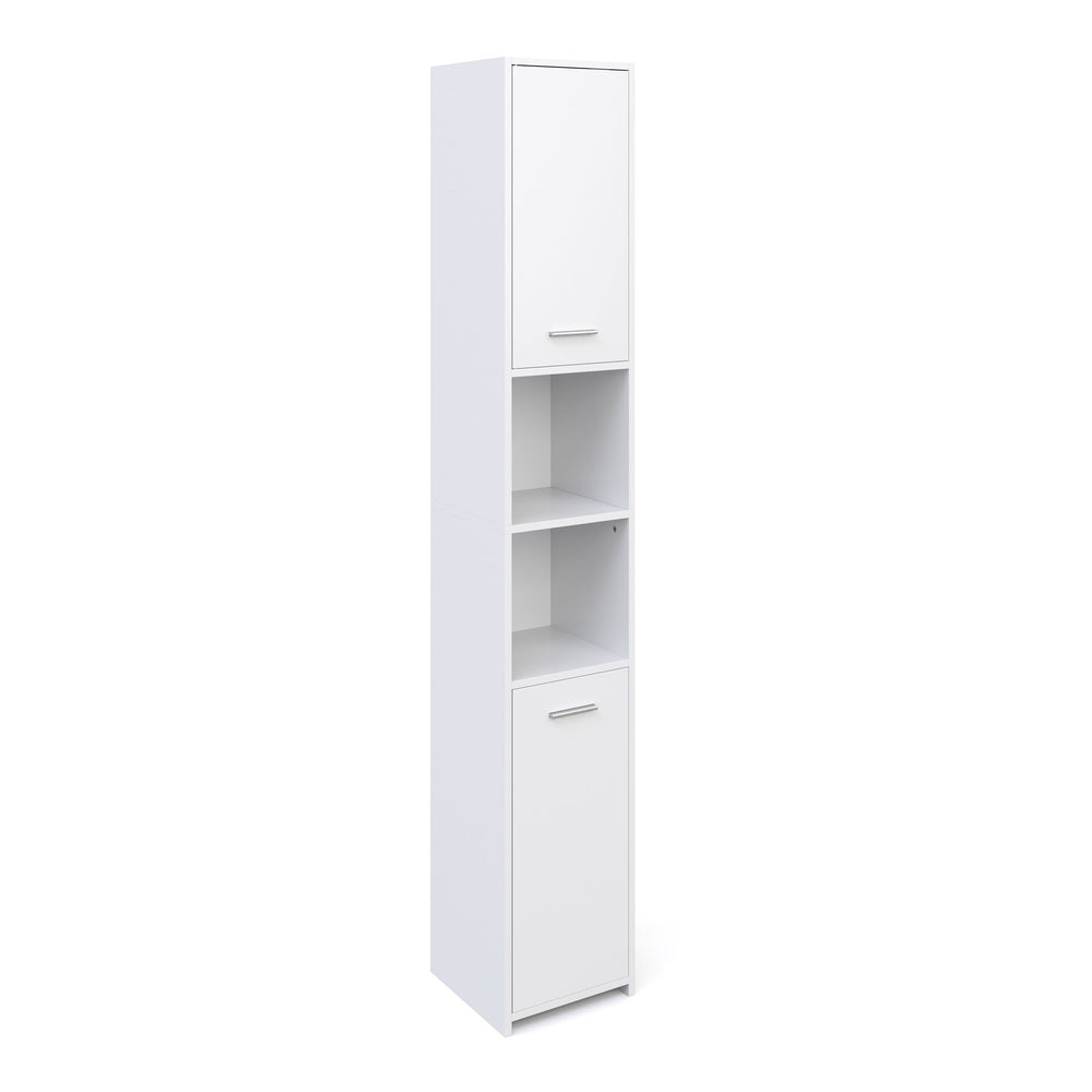 Meuble de salle de bain 30 x 30 x 185 cm blanc