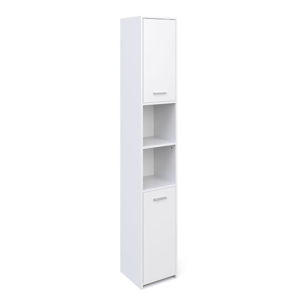 Meuble de salle de bain 30 x 30 x 185 cm blanc