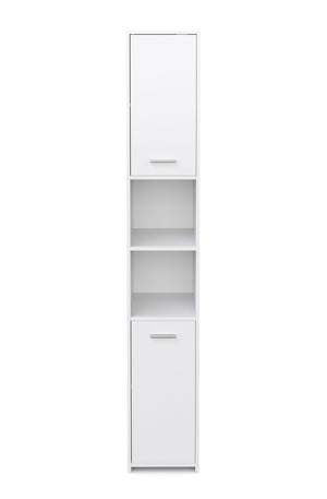 Meuble de salle de bain 30 x 30 x 185 cm blanc