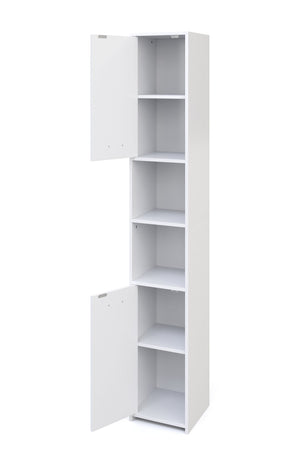 Meuble de salle de bain 30 x 30 x 185 cm blanc
