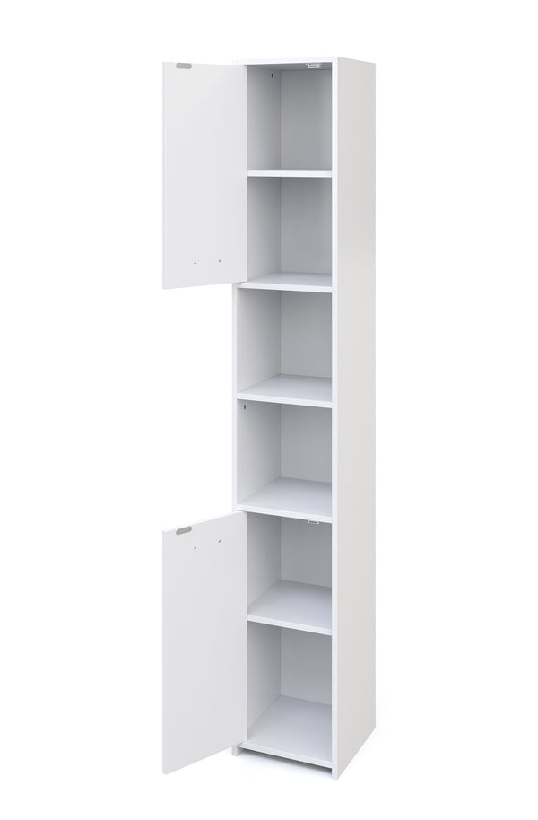 Meuble de salle de bain 30 x 30 x 185 cm blanc