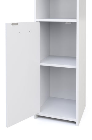 Meuble de salle de bain 30 x 30 x 185 cm blanc