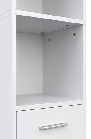 Meuble de salle de bain 30 x 30 x 185 cm blanc