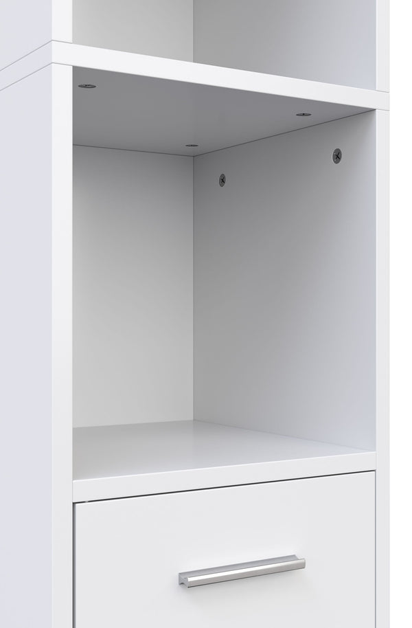Meuble de salle de bain 30 x 30 x 185 cm blanc