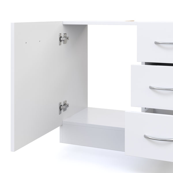 Waschbeckenunterschrank 63 x 30 x 54 cm weiss
