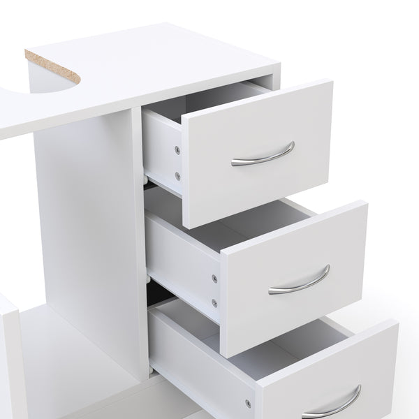 Waschbeckenunterschrank 63 x 30 x 54 cm weiss