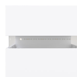 Nachttisch LED BONO mit 3 Schubladen weiss