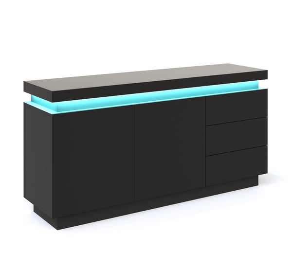 Sideboard LED ELVIO schwarz